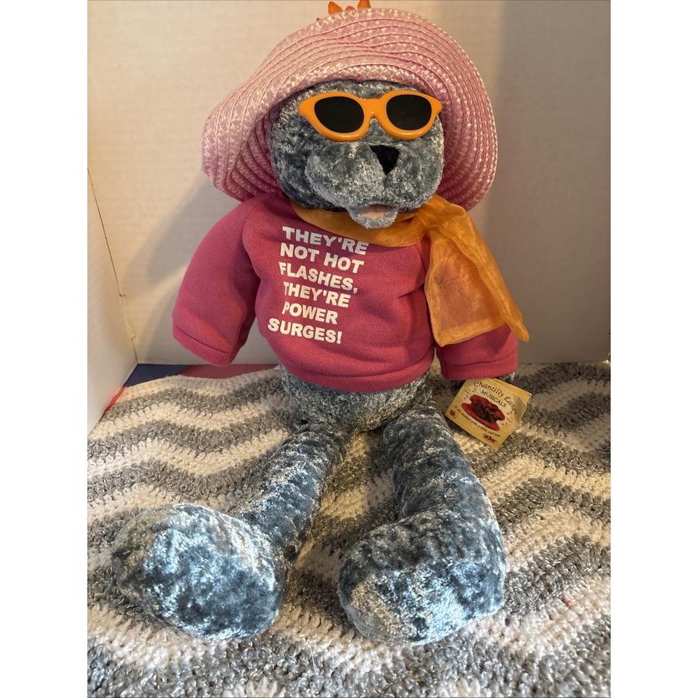 PBC Chantilly Lane 22" Animated Plush Bear Sings When I'm 64